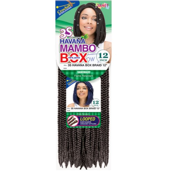 Havana Mambo Box Braid 12" Crochet Hair #2 Dk Brn - Picture 1 of 2
